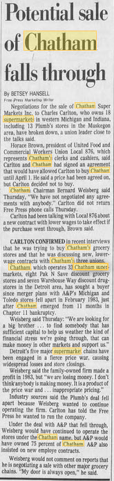 Chatham Supermarket - March 1984 Article (newer photo)